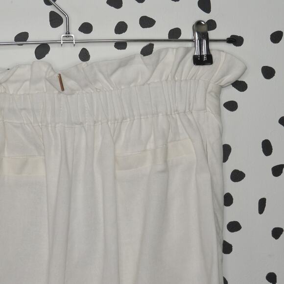 Misa Los Angeles White Nelli Ruffle Grommet Trim Tie Waist Wrap Skort - Picture 7 of 10